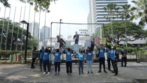 Aksi Protes Polusi udara Jakarta